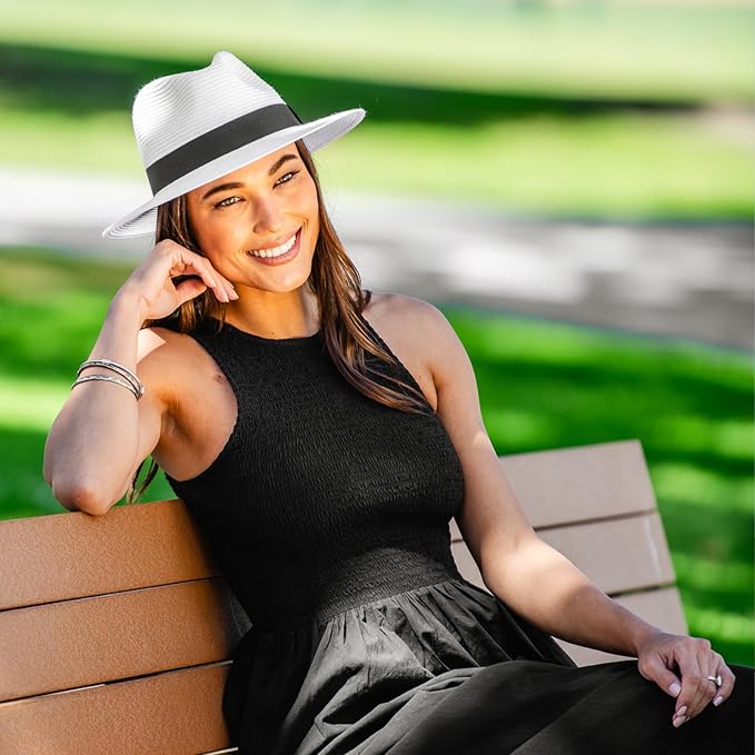 Wallaroo Hat Company Women’s Petite Palm Beach Fedora – UPF 50+ UV Protection - Image 2