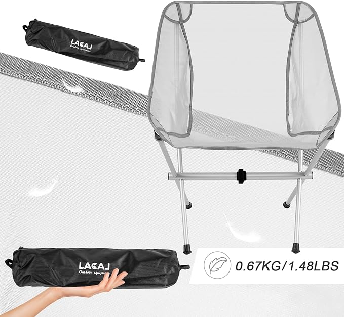 Ultra-Light Folding Camping Chair, All-Aluminum Frame, Surper Breathable Fabric - Image 3