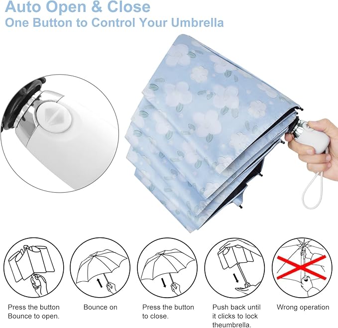 Cuby UV Sun Umbrella Compact Folding Travel Umbrella Auto Open and Close - Image 5