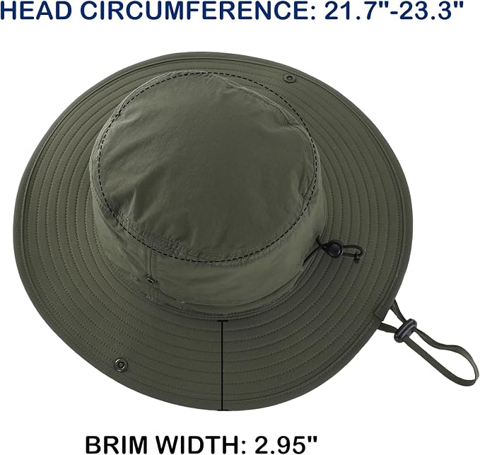 Connectyle Sun Hat for Men Women Outdoor UV Protection Safari Hat for Fishing - Image 3