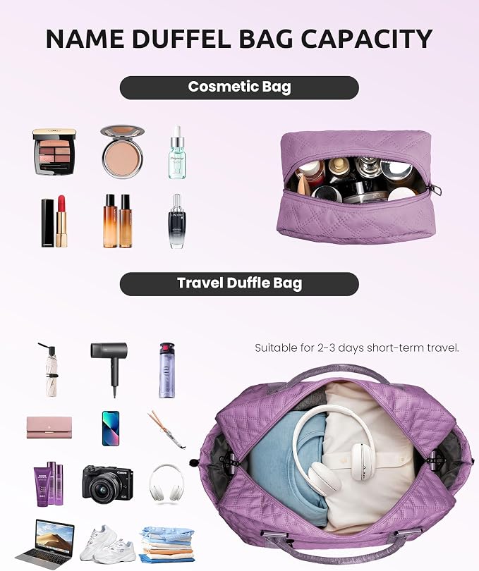Gift for Women-Initial Teenage Girl Duffle Bag - Image 4