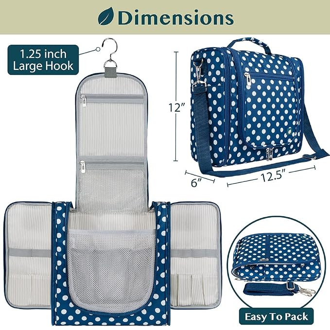 PAVILIA Extra Large Toiletry Bag Travel Bag - Image 2
