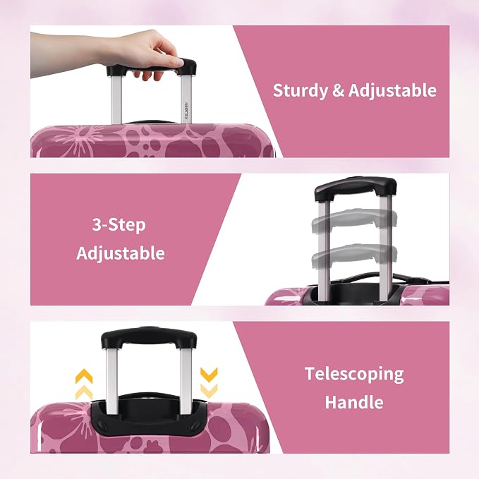Merax Luggage Sets 3 Piece, Hardside Suitcase Set - Image 4