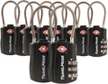TravelMore 10 Pack TSA Approved Travel Combination Cable Luggage Locks by TravelMore