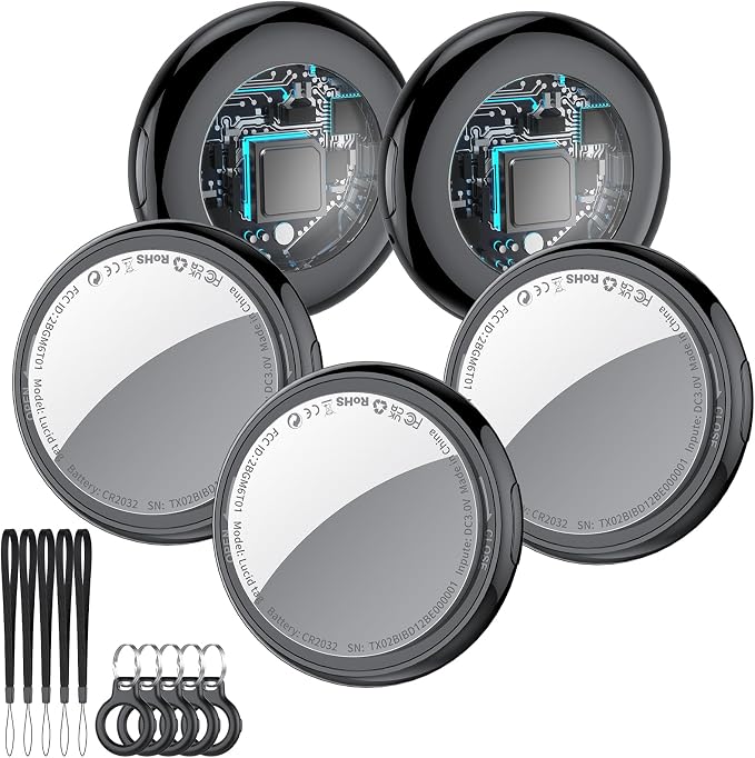 2025 New Air Tracker Tags-5 Pack, Replaceable Battery, Key Finder and Item by Tukio