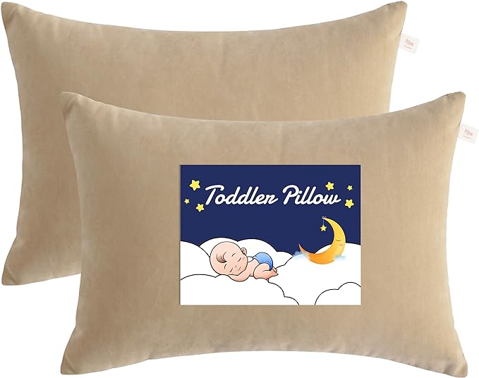 NTBAY Toddler Pillows, Down Alternative 13"x18" Pillows, Machine Washable by NTBAY
