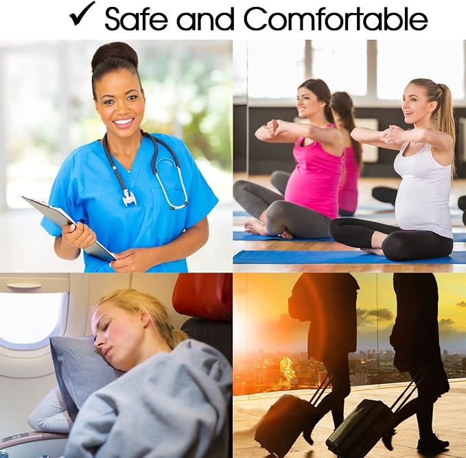 Cotton Compression Socks for Women & Men. 15-20 mmHg Support Knee-High Charcoal - Image 3