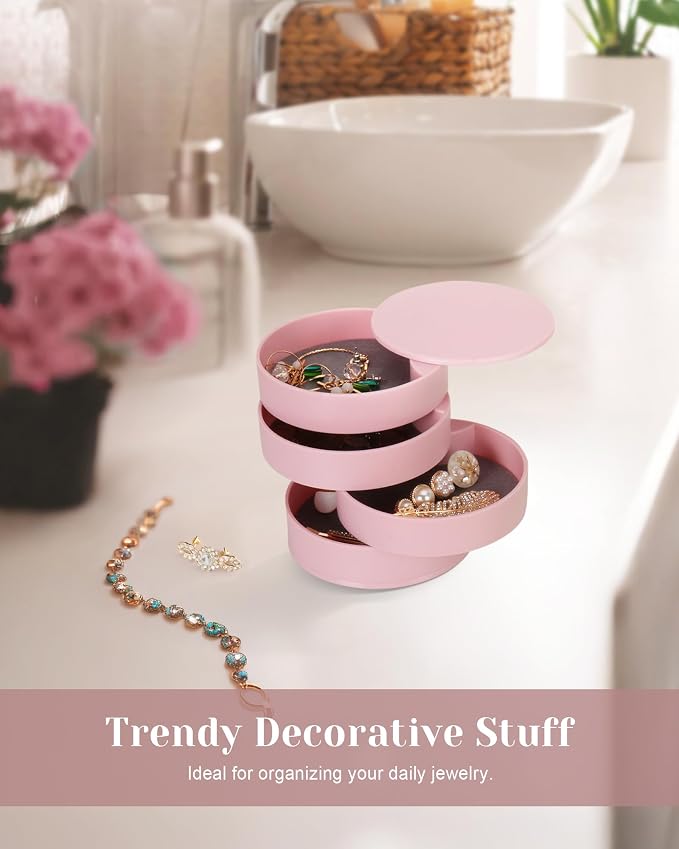 CONBOLA Jewelry Organizer, Small Jewelry Storage Box Earring Holder - Image 5