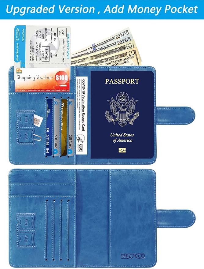 Passport Holder Cover Wallet RFID Blocking Leather Card Case Travel Accessories - Image 4