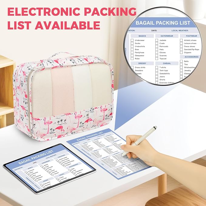BAGAIL 9 Set Packing Cubes Luggage Packing Organizers - Image 3