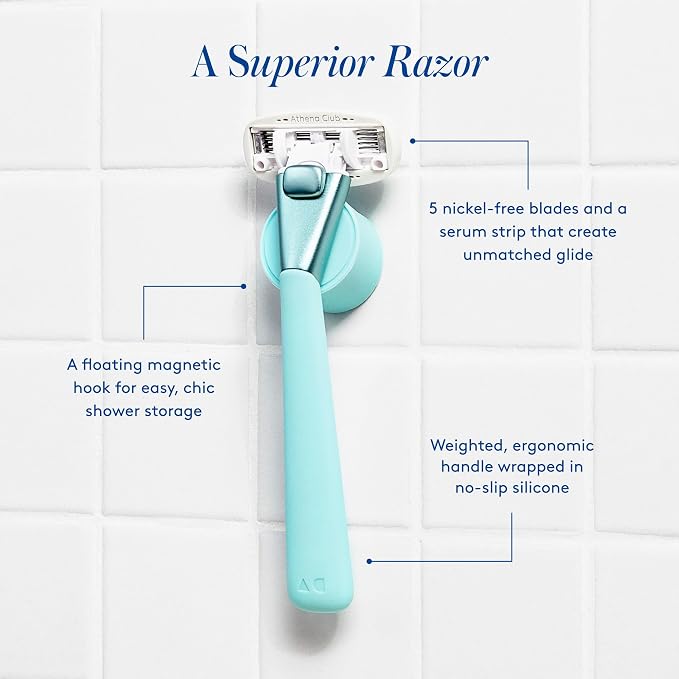 Women's Razor Shave Kit, 1 Mint Razor Handle + 6 Blade Refills - Image 3