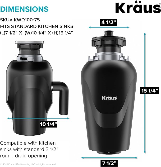 KRAUS Forteza™ 33” Dual Mount 60/40 Double Bowl Granite Kitchen Sink in Black - Image 7