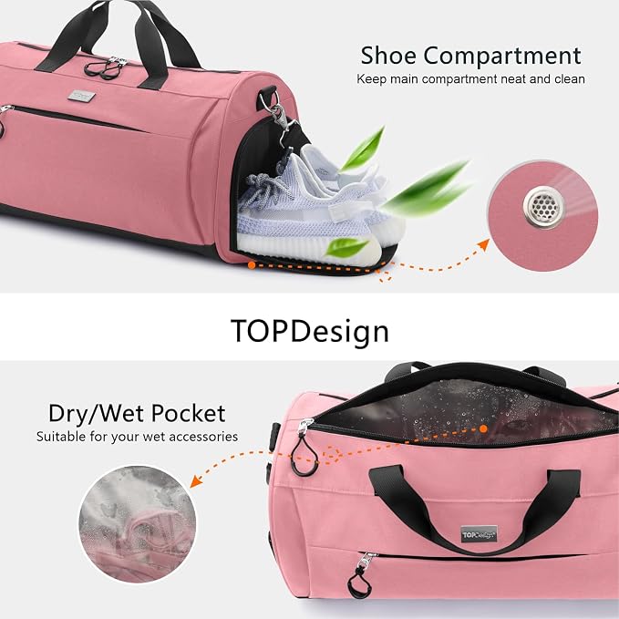 TOPDesign Gym Bag for Women & Men, Unisex Duffel Bag - Image 6
