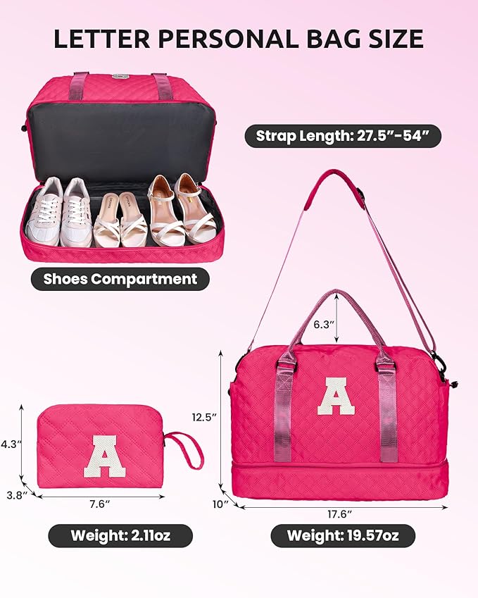 Women Gift, Teen Gifts for Girls-Initial Travel Bag - Image 3