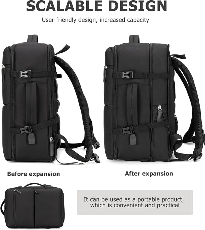 feilario 2 Piece Set 20in Aluminium Frame PC Hard Shell Spinner Wheels Luggage - Image 3