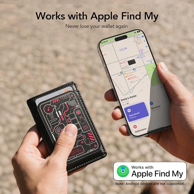 MFish Wallet Tracker Card, GPS Bluetooth Tracker, Air-Tag Works - Image 2