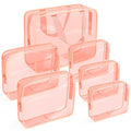 APREUTY Clear Makeup Bags, TSA Approved 6 Pcs Cosmetic Makeup Bags Set Clear PVC by WelcometoAPREUTY