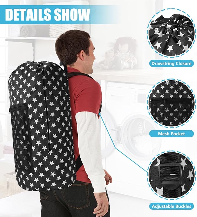 Portable Laundry Bag Backpack - Image 4