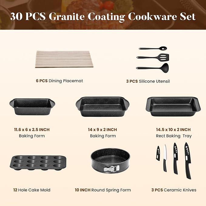 Kitchen Induction Cookware & Bakeware Set - Image 8