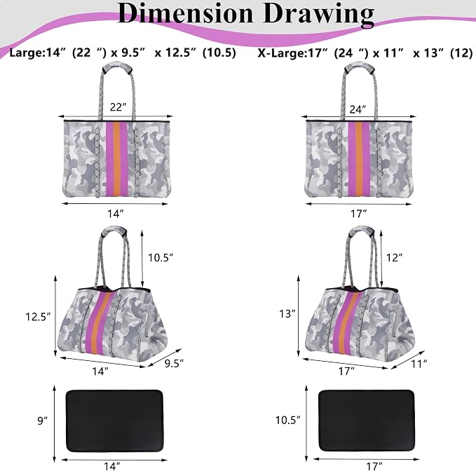 QOGiR Neoprene Multipurpose Beach Bag Tote - Image 2
