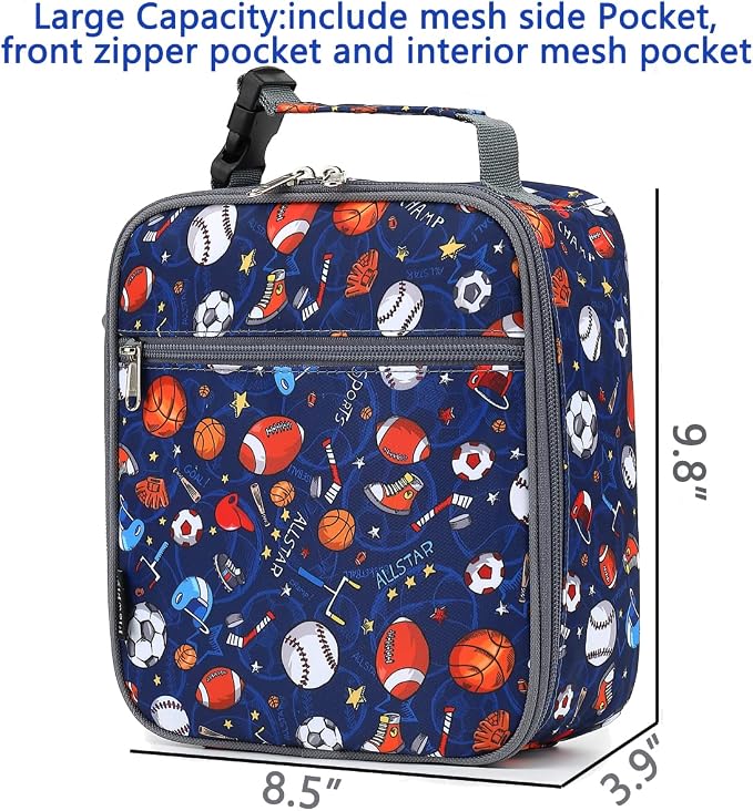 FlowFly Lunch box Insulated Soft Bag Mini Cooler Back to School Thermal Meal - Image 3