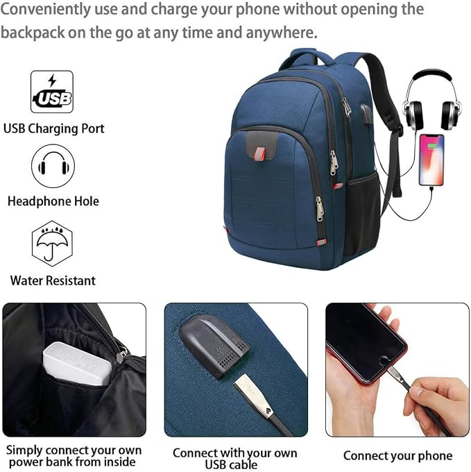 Travel Laptop Backpack, Large Anti-Theft Business Travel Backpack - Image 3
