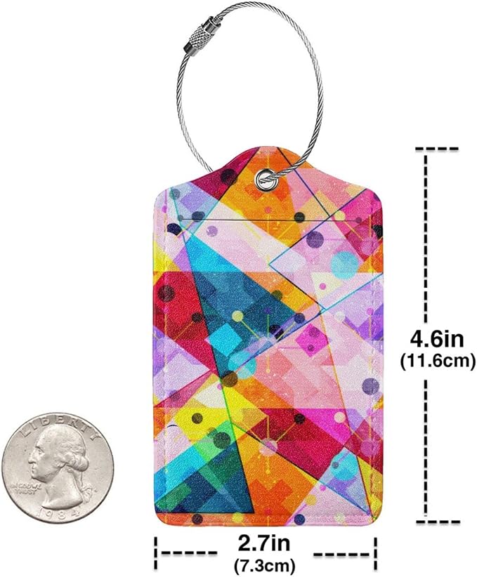 2-Pack PU Leather Luggage Tag - Image 4