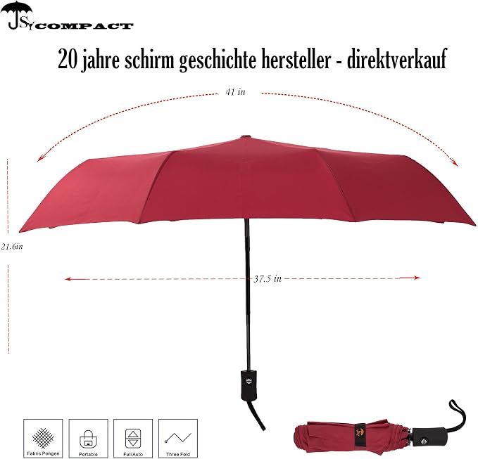 SY COMPACT Travel Umbrella Windproof Automatic Umbrellas Small Compact UV Sun - Image 4