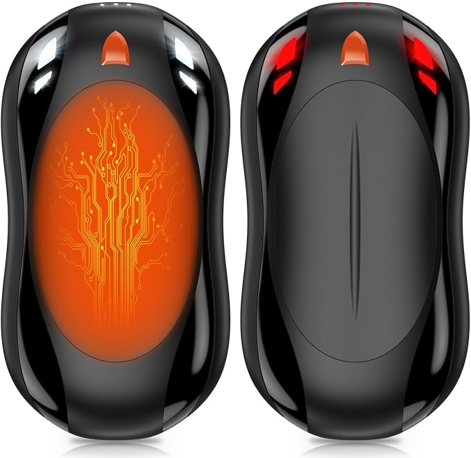 2 Pack Hand Warmers Rechargeable, 6000mAh AI Smart Chips Hand Warmers, Long by Unknown
