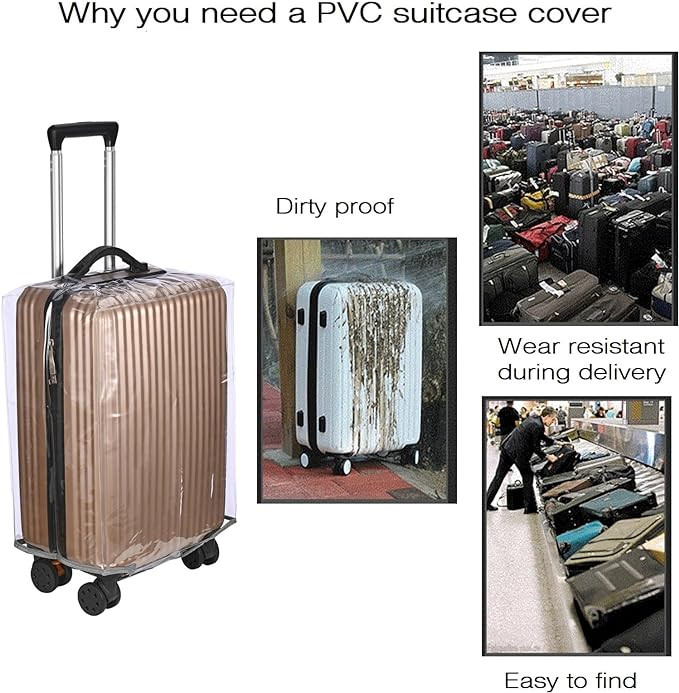 Clear PVC Suitcase Cover Protectors- Thickened Waterproof Luggage Covers - Image 8