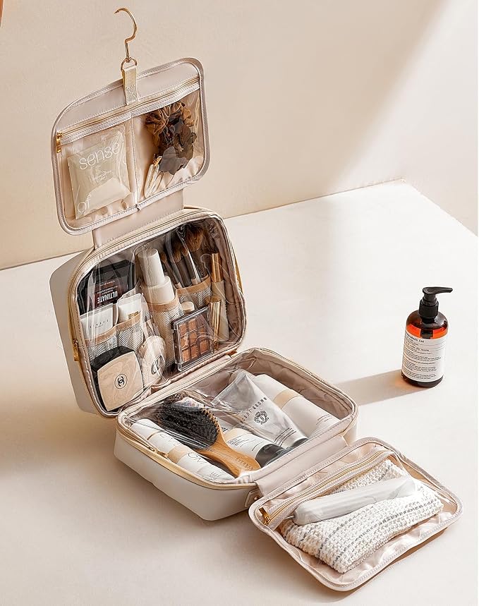 EACHY Travel Toiletry Bag with Hanging Hook, Portable Makeup Cosmetic Bags - Image 8