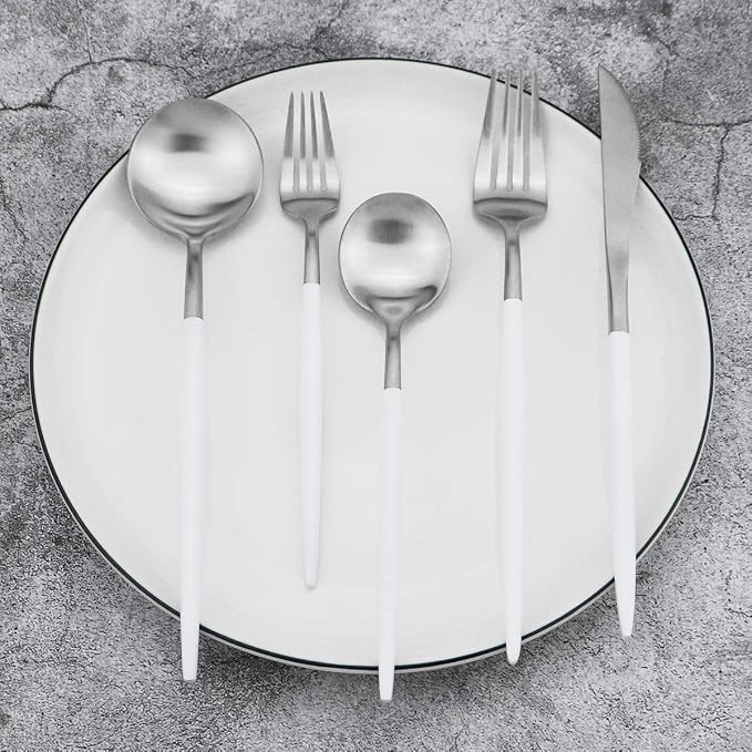 Gugrida 20-Piece 18/10 Stainless Steel Flatware Silverware, Luxury Dinnerware - Image 7