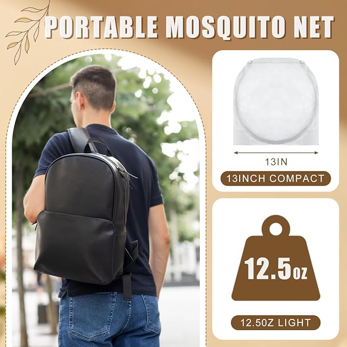 2 Pcs Large Pop up Mosquito Tent Portable Foldable Mosquito Bug Net - Image 6