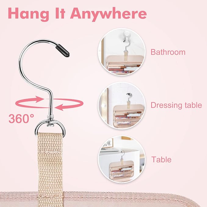 Wedama Toiletry Bag for Women, Large Cosmetic Travel Bag, Hanging Toiletry Bag - Image 5