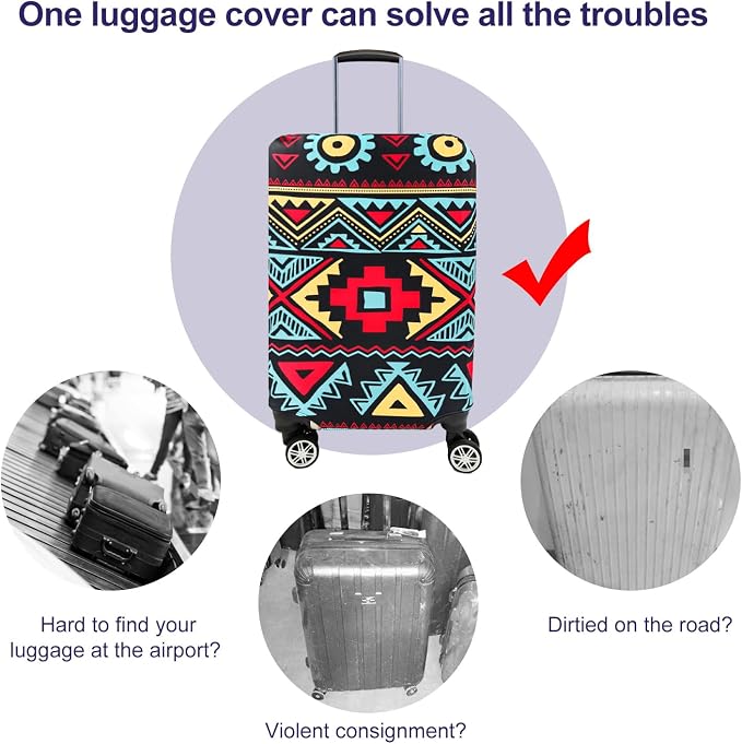 7-Mi Travel Luggage Cover Elastic Sleeve 26"-28" Anti-Scratch Suitcase - Image 4