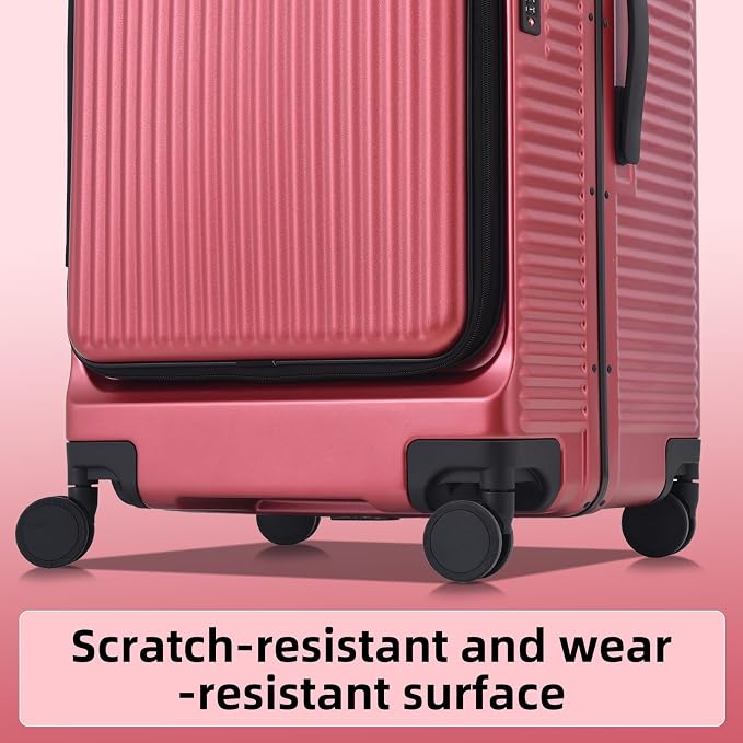 2 pieces 20/29 Aluminum Frame Carry On and Checked Luggage Set - Image 3