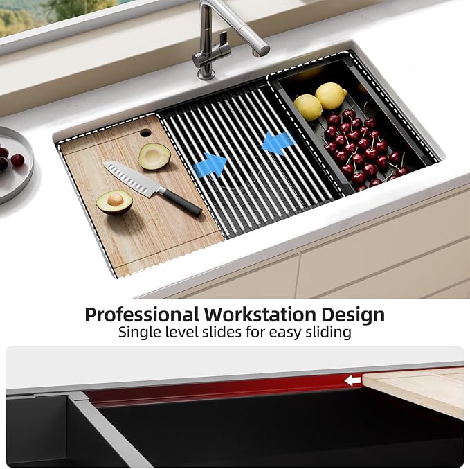 Undermount Kitchen Sink Stainless Steel 32x19 - Image 3