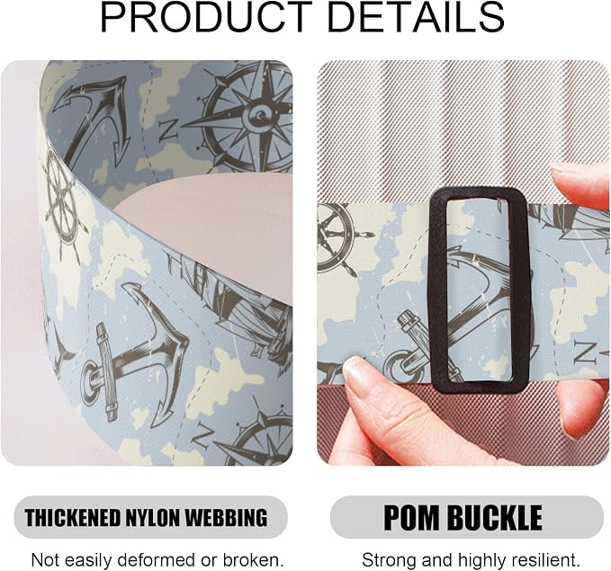 2 Pack Luggage Straps, Adjustable Cute Printing - Image 4