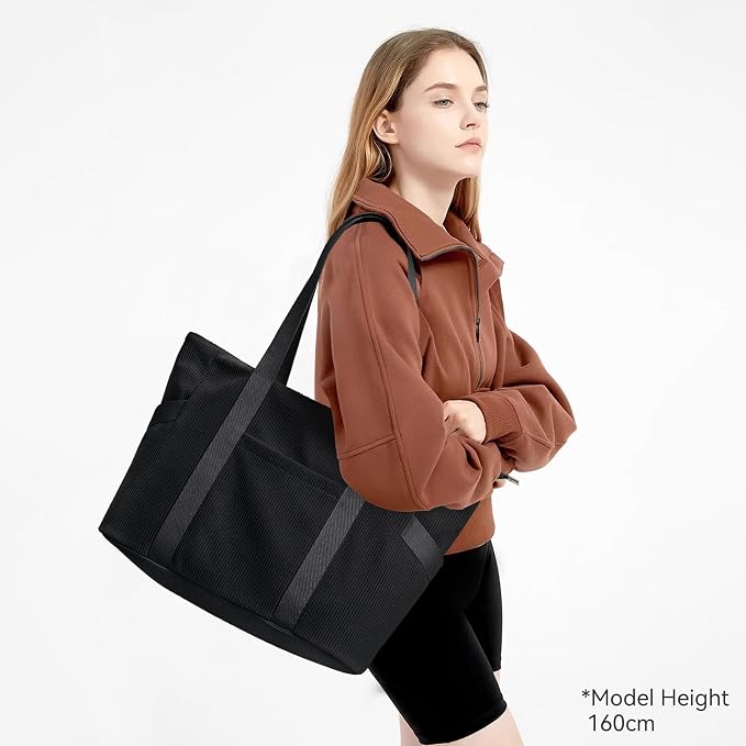 Tote Bag for Women with Zipper, Travel Tote Bags with Compartments Large - Image 2