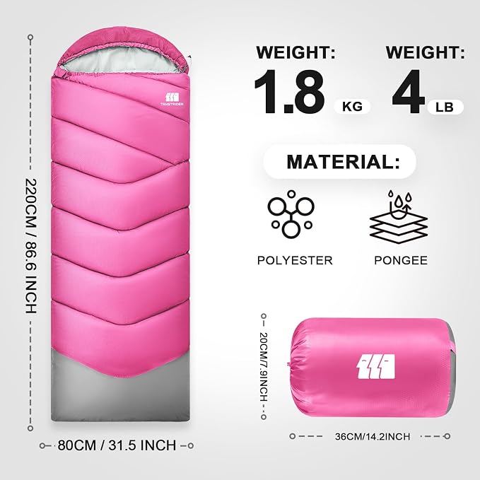 Sleeping Bags for Adults Cold Weather, Waterproof, Lightweight Sleeping Bag for - Image 2