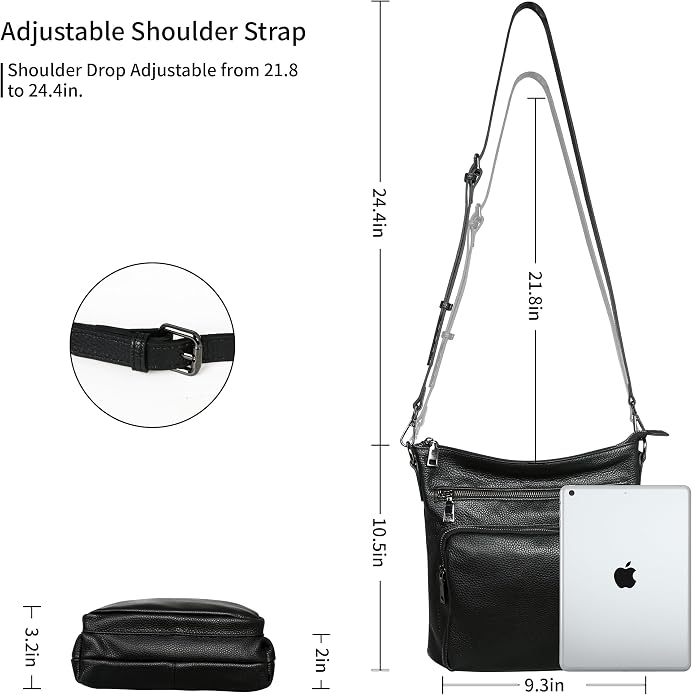 HESHE Crossbody Bags for Women Leather Handbags Designer Shoulder Purse - Image 3