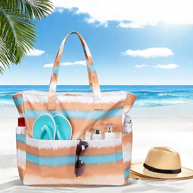 LEDAOU Beach Bag Waterproof Sandproof Women Tote Bag Pool Bag - Image 8
