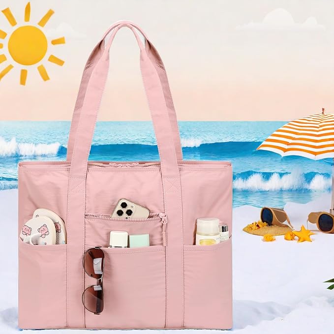 LEDAOU Beach Bags for Women, Beach Bags Waterproof Sandproof, Packable Beach - Image 2