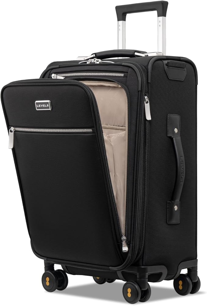 LEVEL8 Carry On Luggage with Compartment, 20 Inch Softside Expandable Travel by LEVEL8