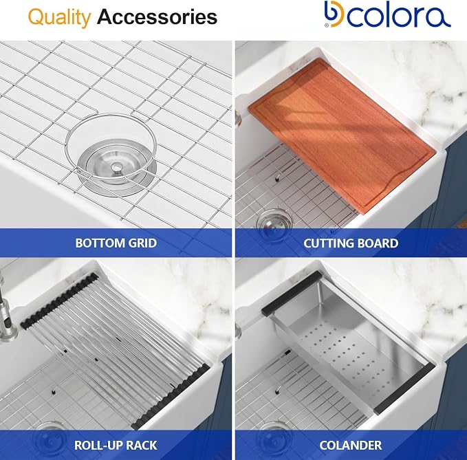 Dcolora Farmhouse Sink Double Bowl - Image 7