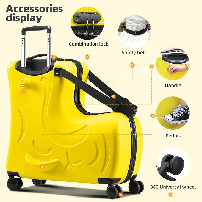 Hardside Ride on Kids Luggage - Image 7