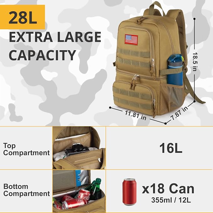Tactical Double Deck Cooler Backpack - Image 6