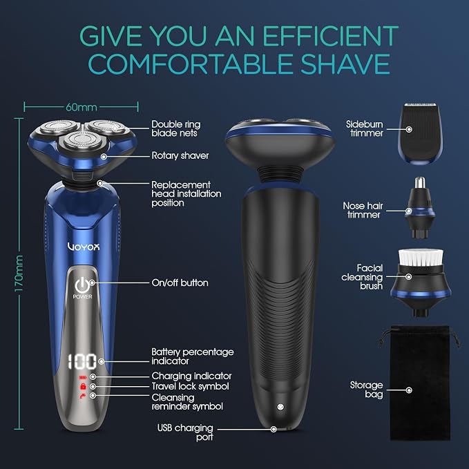 VOYOR Electric Razor for Men Cordless Shavers for Shaving - Image 7