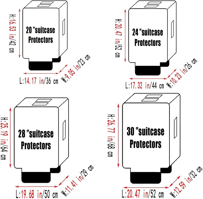 24 Inch Clear PVC Luggage Cover Protectors Suitcase Covers - Image 4