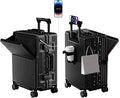 Zipperless Luggage, Polycarbonate Aluminum Hard Shell, Expandable Carry-On by cycyCarry